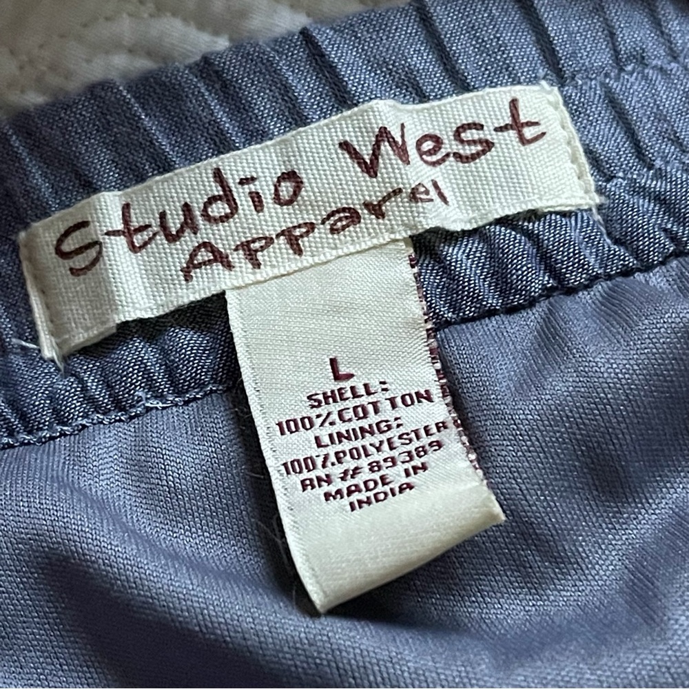 Studio West Skirt Chambray Tiered Maxi Size Large - Picture 11 of 13